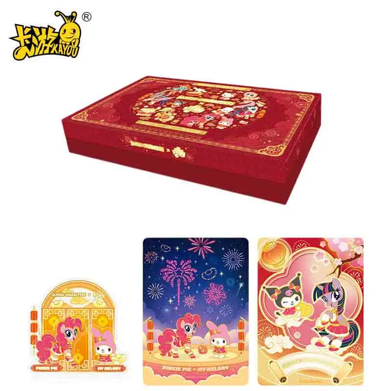 

Оригинальные коллекционные карточки KAYOU Sanrio Family My Little Pony: Новогодний подарочный набор «Удача Лиань Мэн», анимационная коллекция, игрушка-периферия