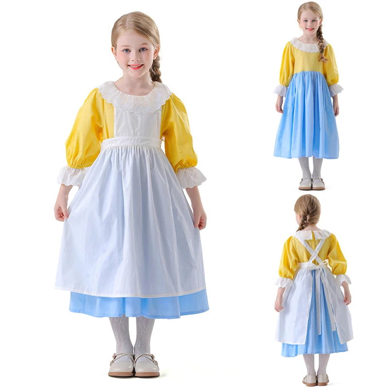 

Halloween Farm Pastoral Girl Flower Shop Girl Costume Girl European Civilian Cosplay Maid Costume