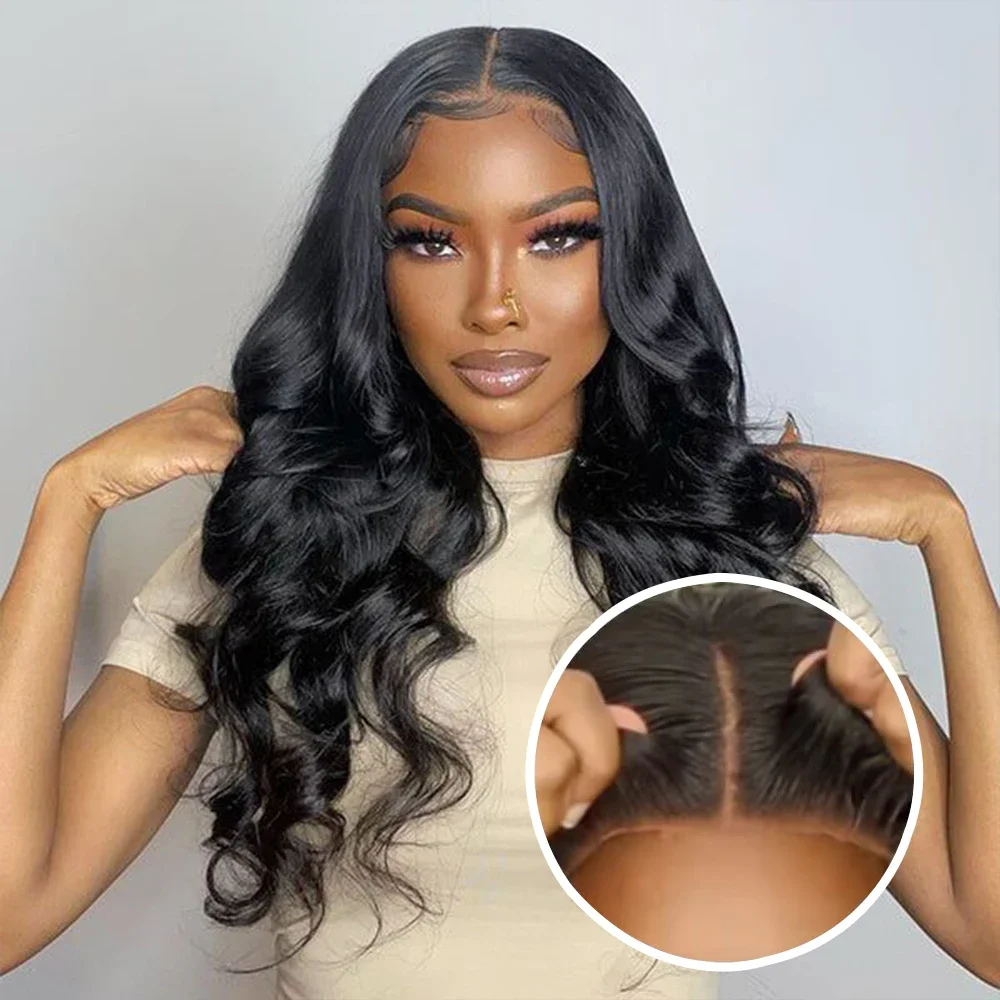 Glueless Wear And Go Pre Plucked Human Hair Body Wave Wigs 4x6 5x5 Closure Transparent Pre cut Ready Wear And Go Lace Gabrielle