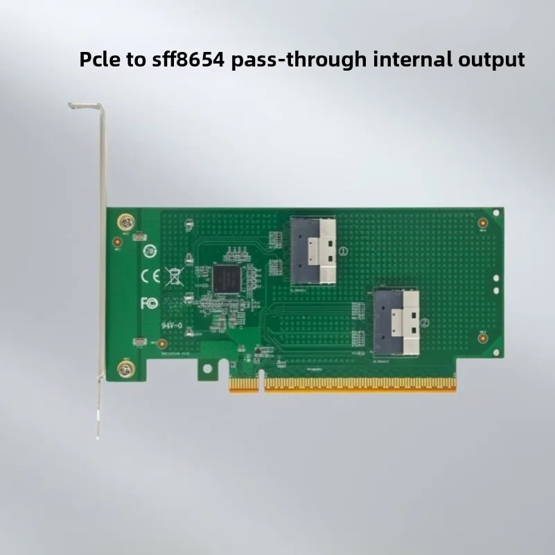 PCIe4.0 X16 To SlimSAS 8654 Half Height Adapter Card, U.2 Extender for Independent Graphics Card Expansion