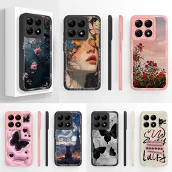 Cases For Xiaomi 14 14T Pro Pretty Artistic Oil Painting Girl Silicone Cover For Xiaomi14 14 Pro Xiaomi14T 14TPro Bumper Fundas