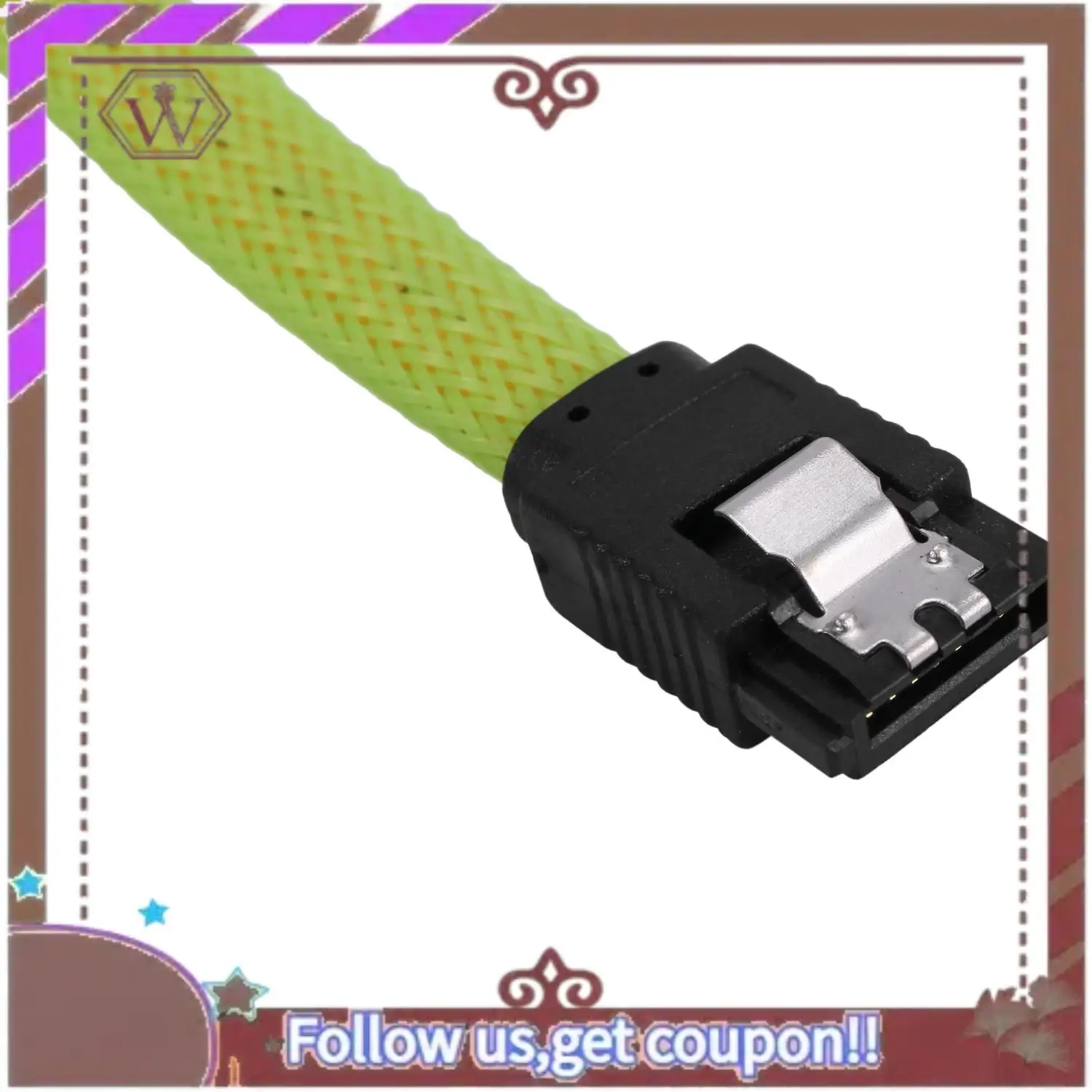 ABBG-50CM SATA 3.0 III SATA3 7Pin Data Cable Right Angle 6Gb/S SSD Cables HDD Hard Disk Data Cord With Nylon Sleeved
