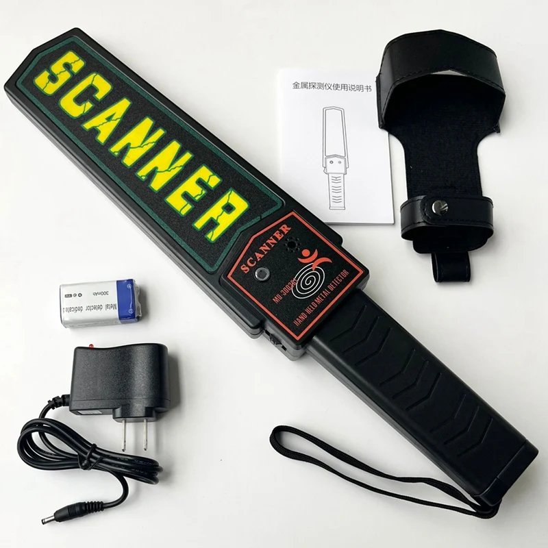 

ABKP-Single Switch Portable Scanner Charging Style Metal Detector Electronic Metallic Sound And Light Vibration Double Alarm