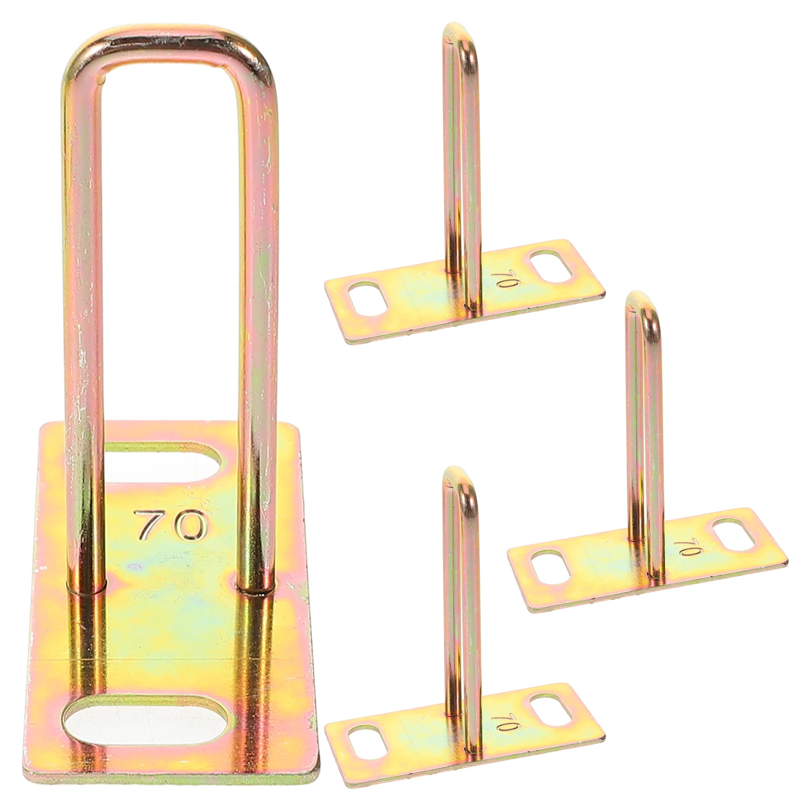 

4pcs Motorcycle Lock Buckle Electric Scooter Seat Cushion Hook Pull Disc Replacement Golden Metal Plate Saddle Precision