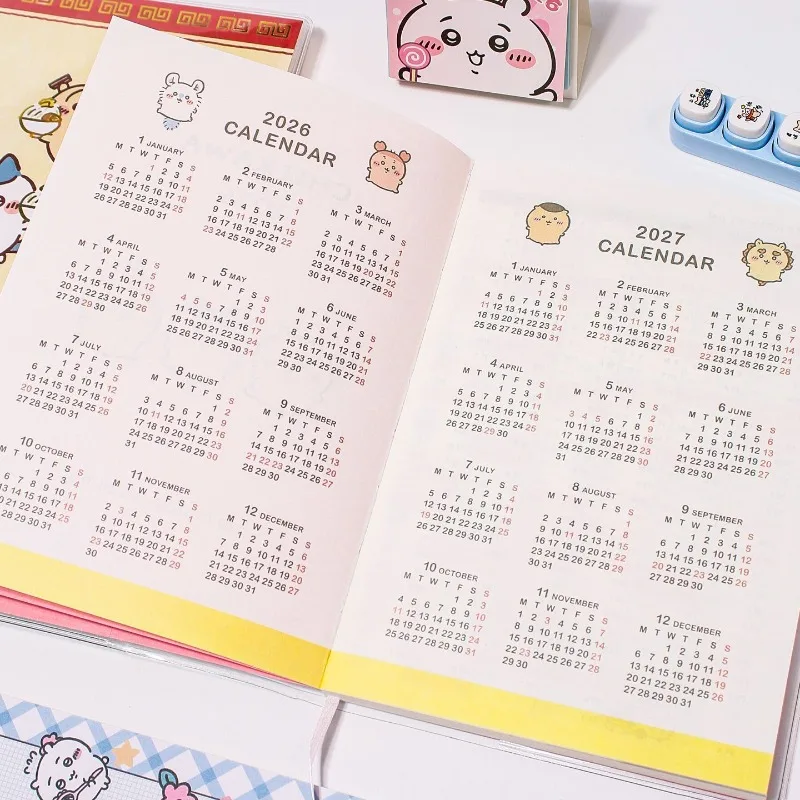 Chiikawa Usagi Kawaii Anime Cartoon Cute Comics Coloring Page Student Schedule Weekly Plan Handbook Notes Notebook Practical