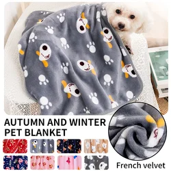 Pet Dog Blanket Warm Soft Mat Plush Thin Pet Sleeping Blanket for Dogs Cats Warm Breathable Cat Cover Blanket Pet