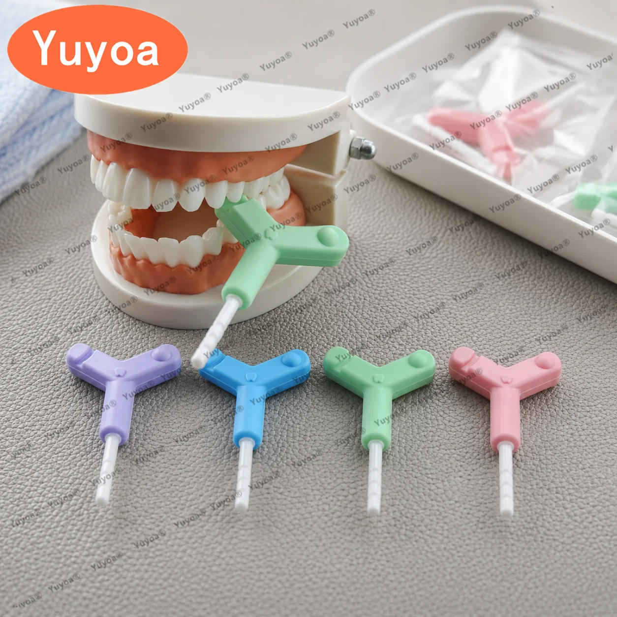 50pcs Dental Aligner Chewies Y Shaped Silicone Teeth Stick Bite Orthodontic Bite Chewies Prevent Face Distortion