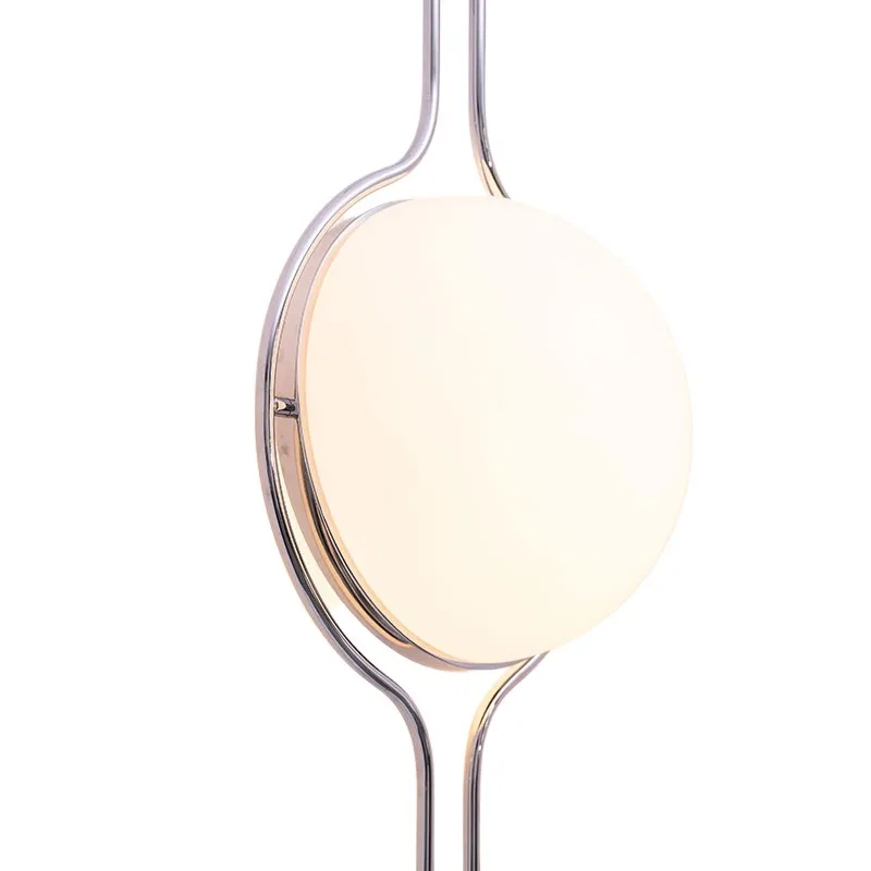 Luxurious high-quality floor lamp with opal ball LED lights for home decoration, suitable for living room.