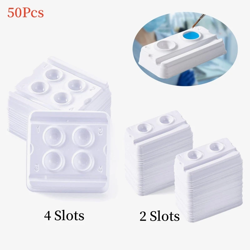 

Dental Mixing Wells Disposable Bonding Resin Adhesive Composite Material Medical Plastic Mixing Palette 2/4 Slots Dental Supply