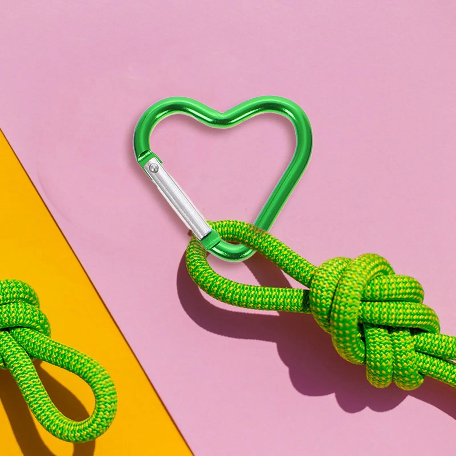 20Pcs Mini Heart Carabiner Clip Aluminum Alloy Keychain Hook for Backpack Accessories DIY Purse Decoration Heart Carabiner Clip view 5