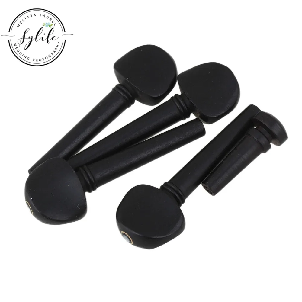 Top Model ebony wood 4/4 violin Tuning Pegs,Endpin Set