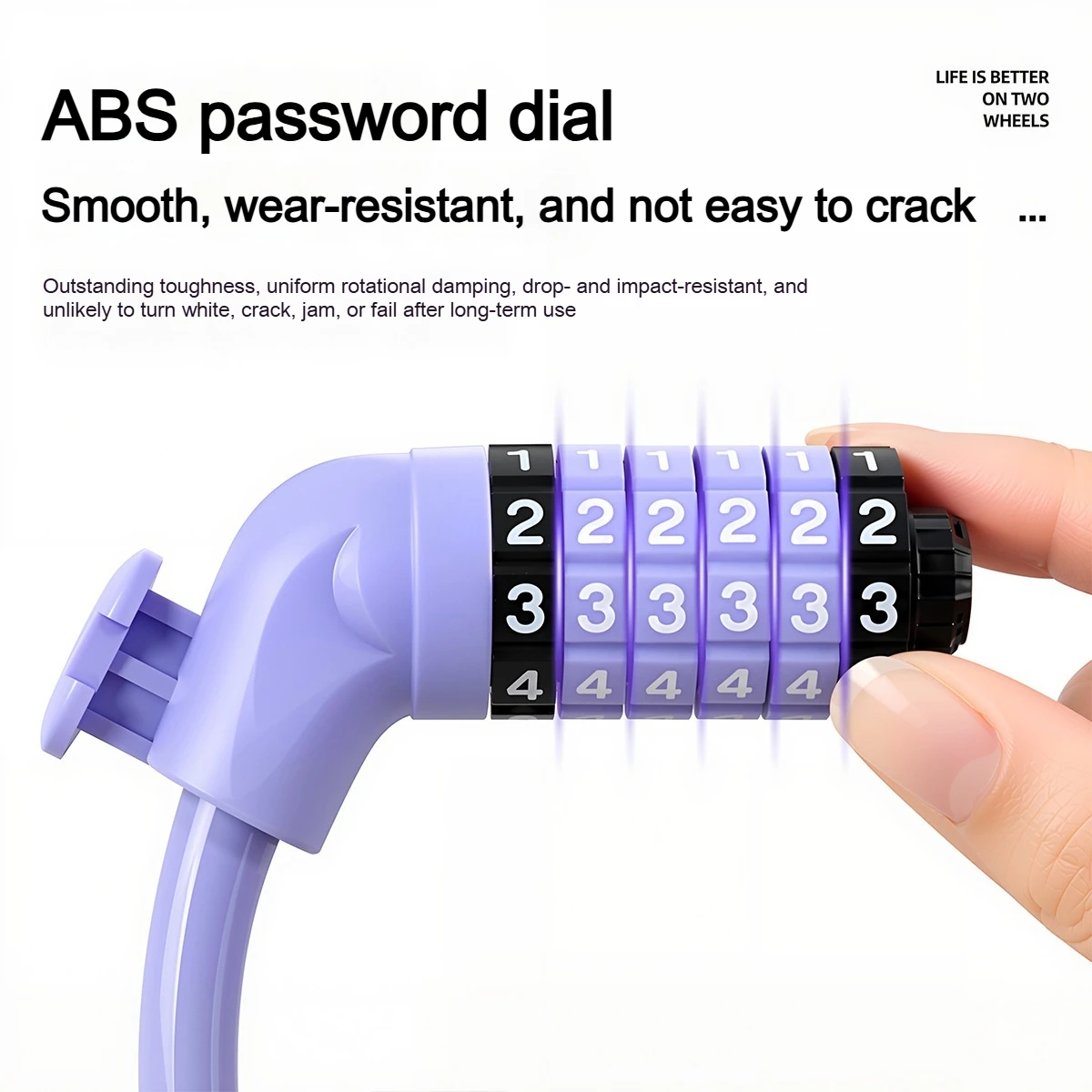 BENGGUO Bicycle Steel Cable Lock Road Bicycle Anti-Theft 6 Digit Combination ABS Code Wheels and PVC Encasement Bike Accessories - view 3