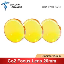 1PC USA ZnSe CVD Co2 Laser Focus Lens Dia 20mm FL 38.1mm 50.8mm 63.5mm 101.6mm 127mm For Co2 Laser Engraving Cutting Machine