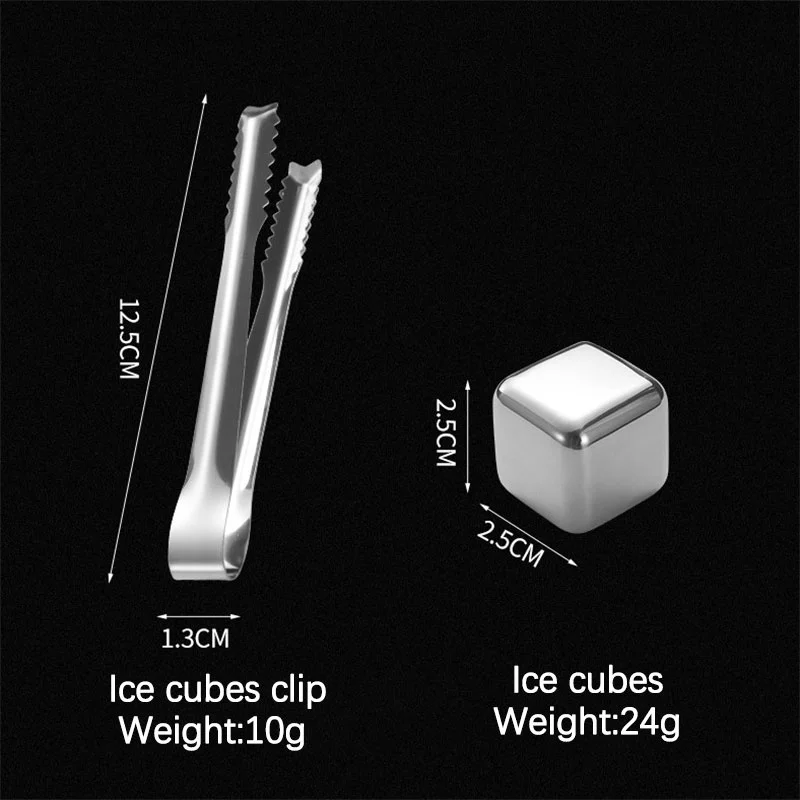 Glaçons 3D en acier inoxydable de qualité alimentaire, refroidisseurs de vin de bar, pierre de glace en métal pour bière et whisky, boissons fraîches bricolage, 1 pièce, 2 pièces, 4 pièces, 6/8 pièces