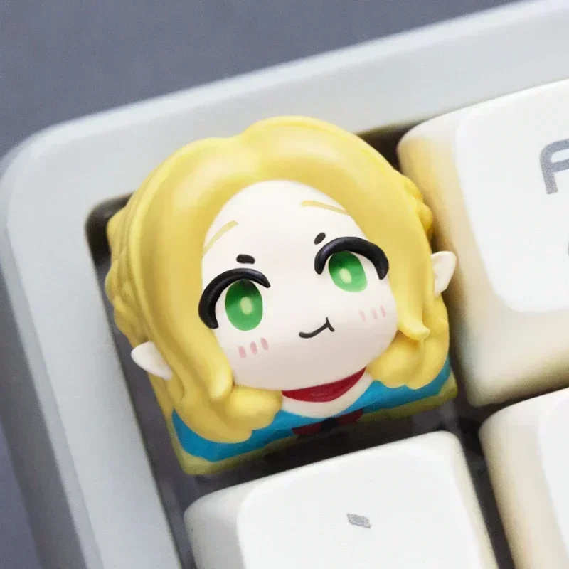 Imagem -03 - Delicioso em Masmorra Keycaps Bonito dos Desenhos Animados Tampas de Chave Personalizado Original Resina Ponto Chave para Wooting Crush80 Teclado Mecânico