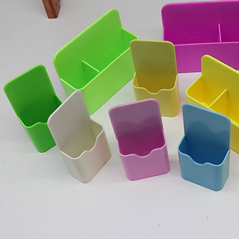 Plastic Magnetic Pen Holder Erase Marker Storage Box Pencil Cup For Home Office Classroom Whiteboard Fridge Refrigerator Locker