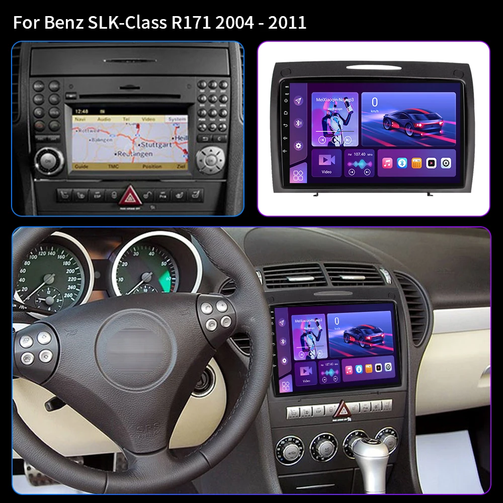 Android 16 Carplay Car Radio For Mercedes Benz SLK class R171 SLK200 SLK280 SLK300 2000 - 2011 Navigation GPS Multimedia Player