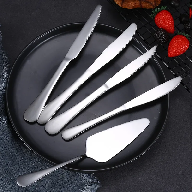 Tableware Stainless Steel Flatware Sets Steak Knives Tea Spoon Fork Dinnerware