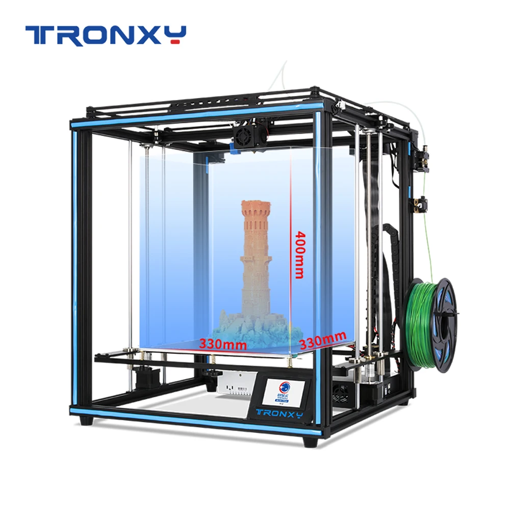 Imagem -02 - Printer X5sa com 330x330x400 mm Corexy Kit Faça Você Mesmo Impressão em Metal Mesa Térmica Sensor de Filamento Nivelamento Automático Tronxy3d