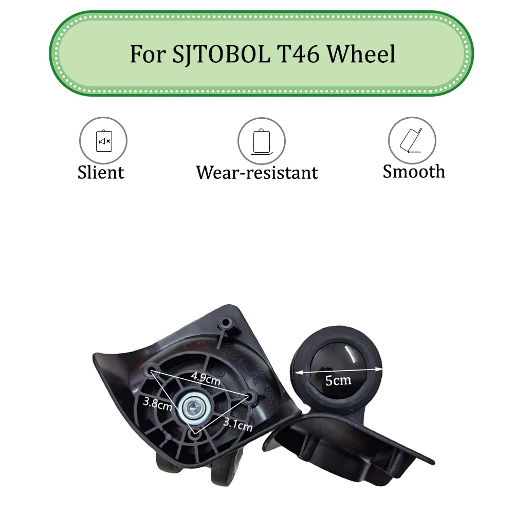 

For SJTOBOL T46 Universal Wheel Replacement Suitcase Silent Smooth Shock Absorbing Durable Convenient Accessories Caster Wheels