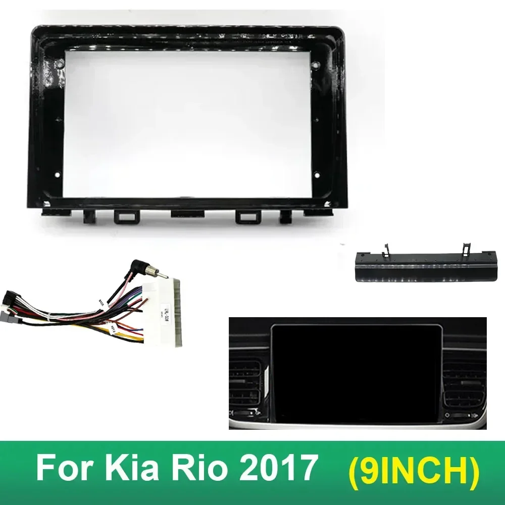 

hot-selling car stereo frame 9 inches for Kia Rio 2017 auto parts interior trim panel instrument mounting
