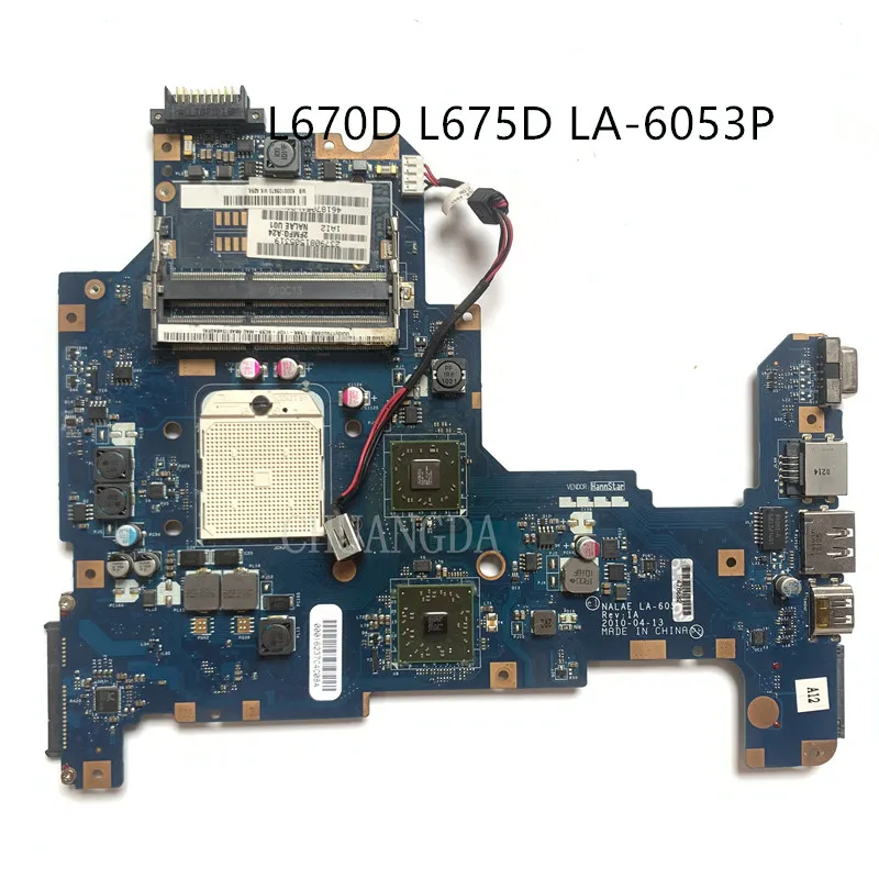 

USEDLA-6053P original For Toshiba Satellite L670D L675D Laptop motherboard L670D L675D Mainboard LA-6053P DDR3 100% teste