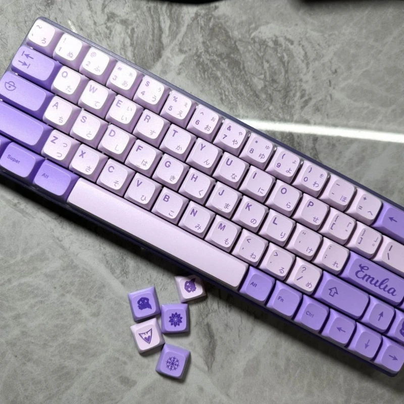 XDA – capuchons touches clavier, 124 touches, dessin animé, sorcière du givre, PBT épais, pour jeux mécaniques