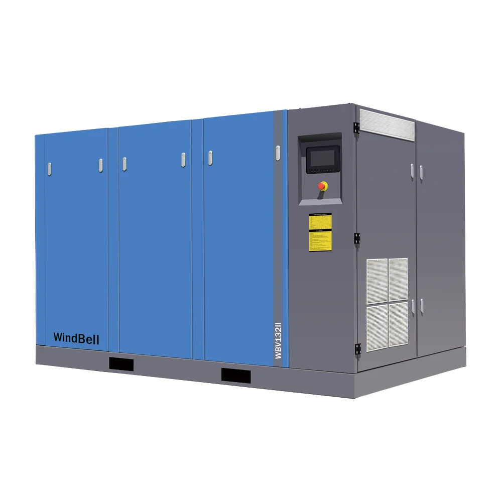 90Kw 110Kw 132Kw 160Kw Smart Vsd Inverter Two Stage Screw Air Compressor In Electric