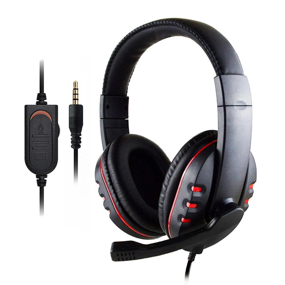 Auriculares con cable de 3,5mm para juegos, audífonos con micrófono para música, estación de juego, 4 juegos, PC, Chat, ordenador