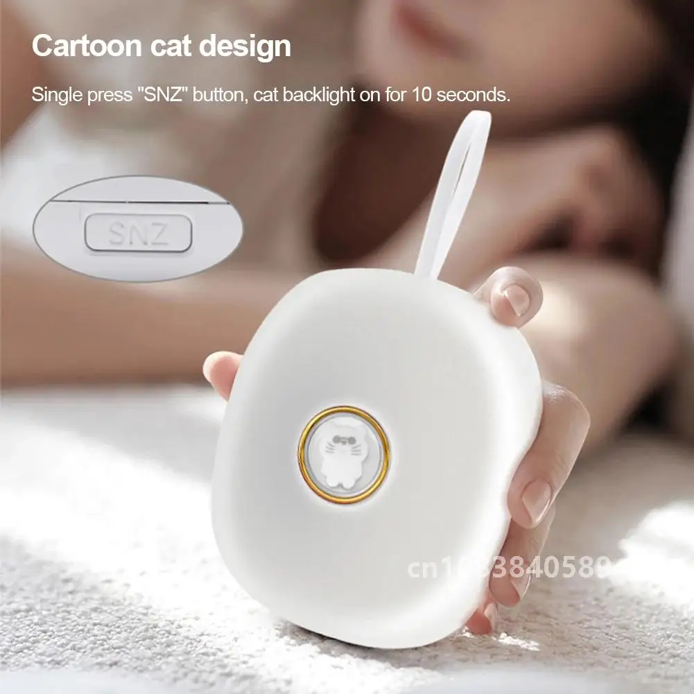 Powerful Wake Up Alarm Clock 2 Vibrating Modes Digital Alarm Clock Cute Multifunctional for Hearing-impaired Deaf