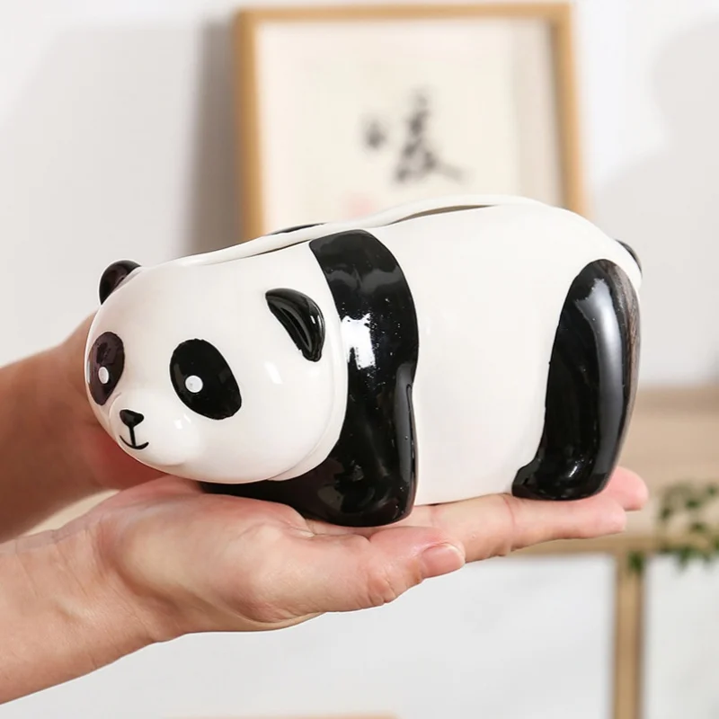 Cute Panda Mosquito Coil Holder Mosquito Repellent Burner Ceramic Incense Holders Incense Burner Home Decoration