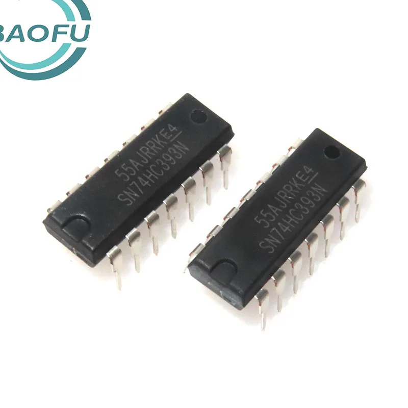 Newly imported original 74HC393N SN74HC393N DIP-14 dual 4-bit binary ripple counter