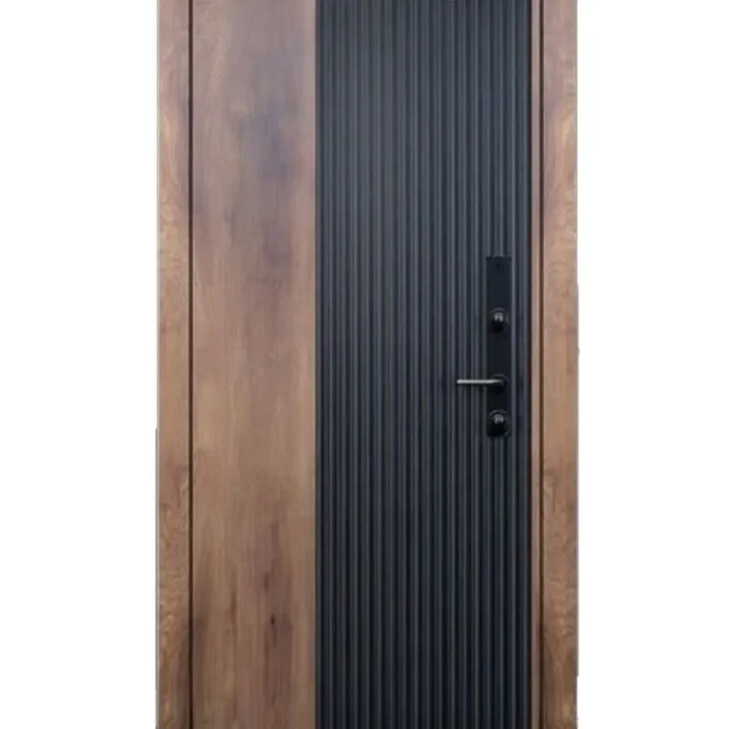 Light Luxury Solid Wood Entry Door - New Chinese Style Complete Set Customizable Size And Design Direct from Factory