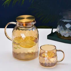High Quality Amber Glass Teapot Tea Pot Kettle Infuser Teapot for Infusion Gaiwan Fire Resistant Glass Jug Pu Erh Set Pots Puer