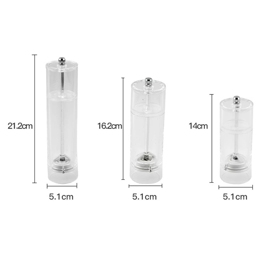 A69M-Salt And Pepper Grinder Clear Acrylic Manual Spices Mills Perfect For Sea Salt And Peppercorns Kitchen Accessories