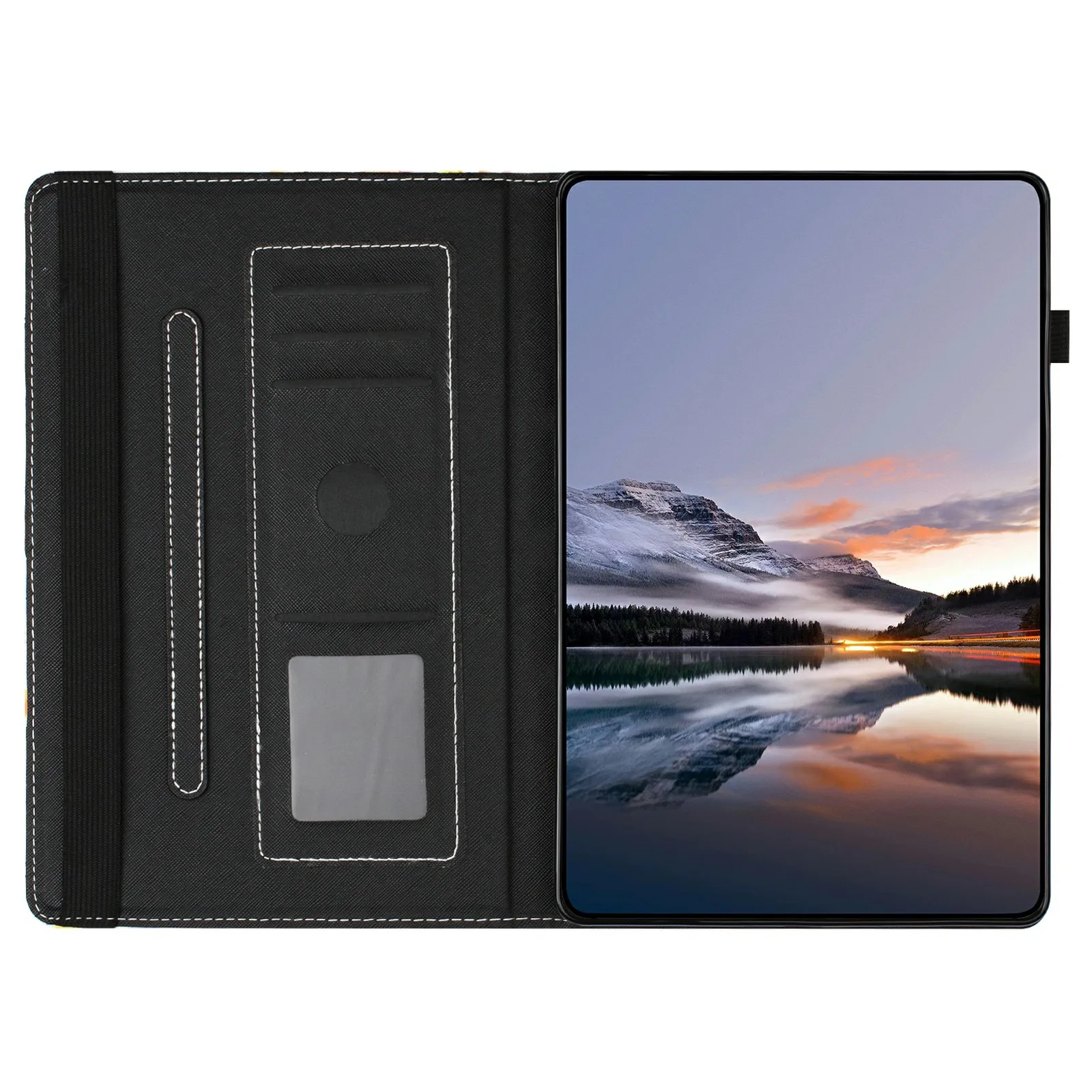 Litchi Grain Painting Leather Case for Xiaomi Redmi Pad 2 Card Slot Tablet Cover with Auto Wake  /  Sleep - Flower