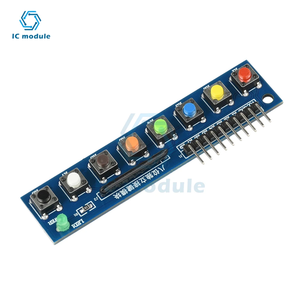 8 Independent Key Button Touch Button Module with LED Indicator Keyboard Module Keypad Module for Arduino/ARM for Raspberry Pi