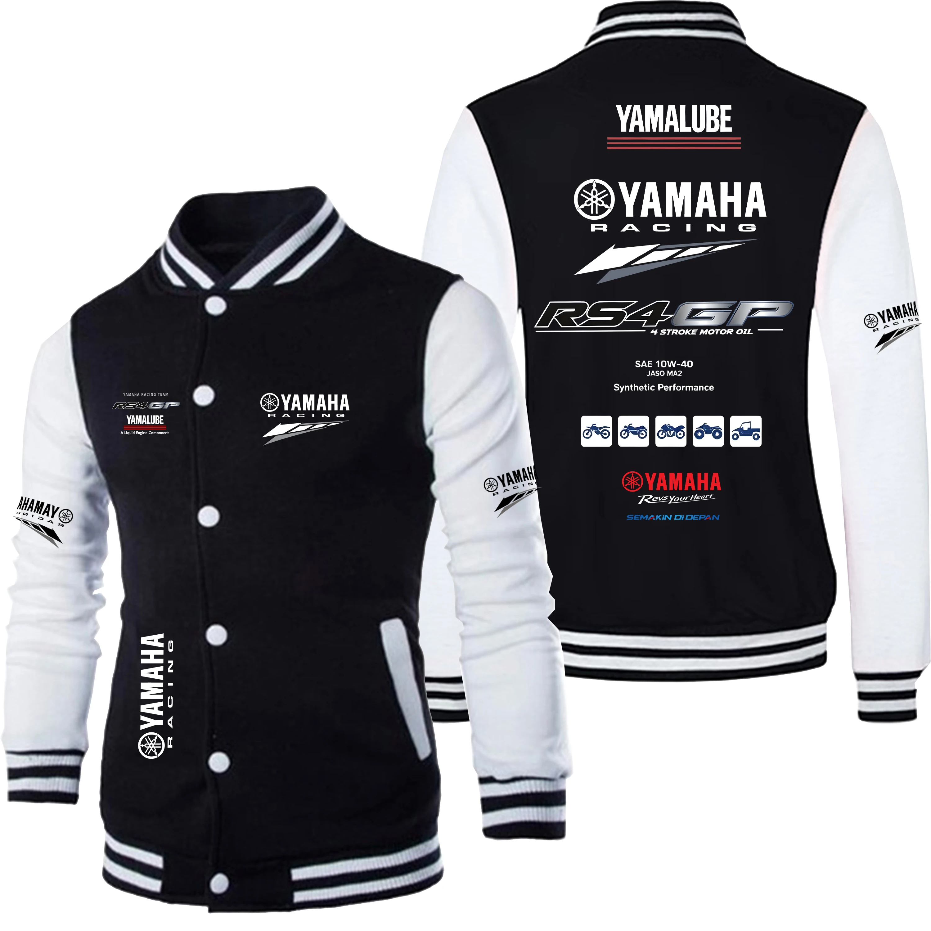 Jaqueta de Beisebol Yamaha Rs4gp 2026, Roupas Casuais de Beisebol para Homens e Mulheres, Moda de Rua, Roupas Esportivas Casuais