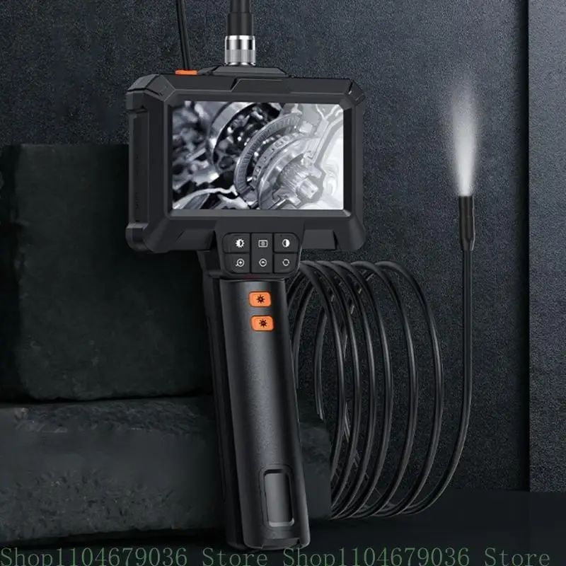 

Камера для осмотра эндоскопа с одним объективом, USB C, перезаряжаемая камера для бороскопа 1080P с экраном 4,3 дюйма для ремонта автомобиля