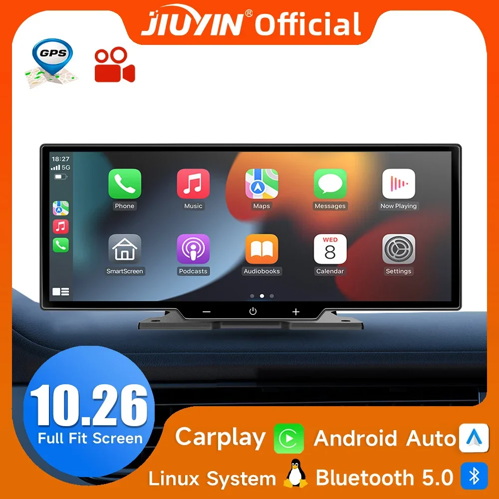 

10.25 inch Universal Car Radio Multimedia Navigation Wireless JIUYIN CarPlay Apple Android Auto Mirror Music Player