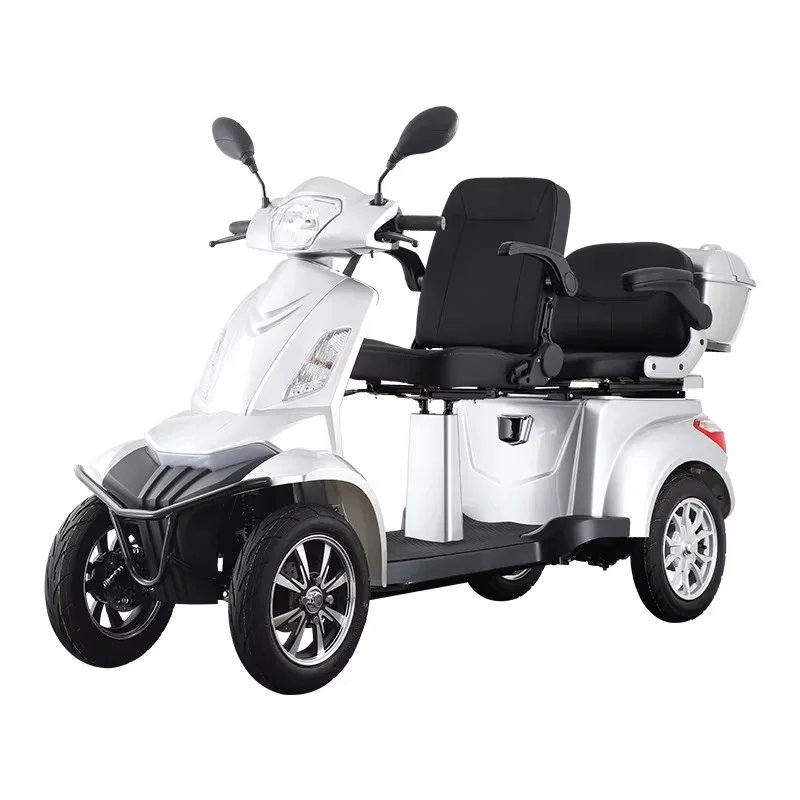 

1000w 60V 4 Wheel Electric Mobility Scooter with Double Seat for Handicapped