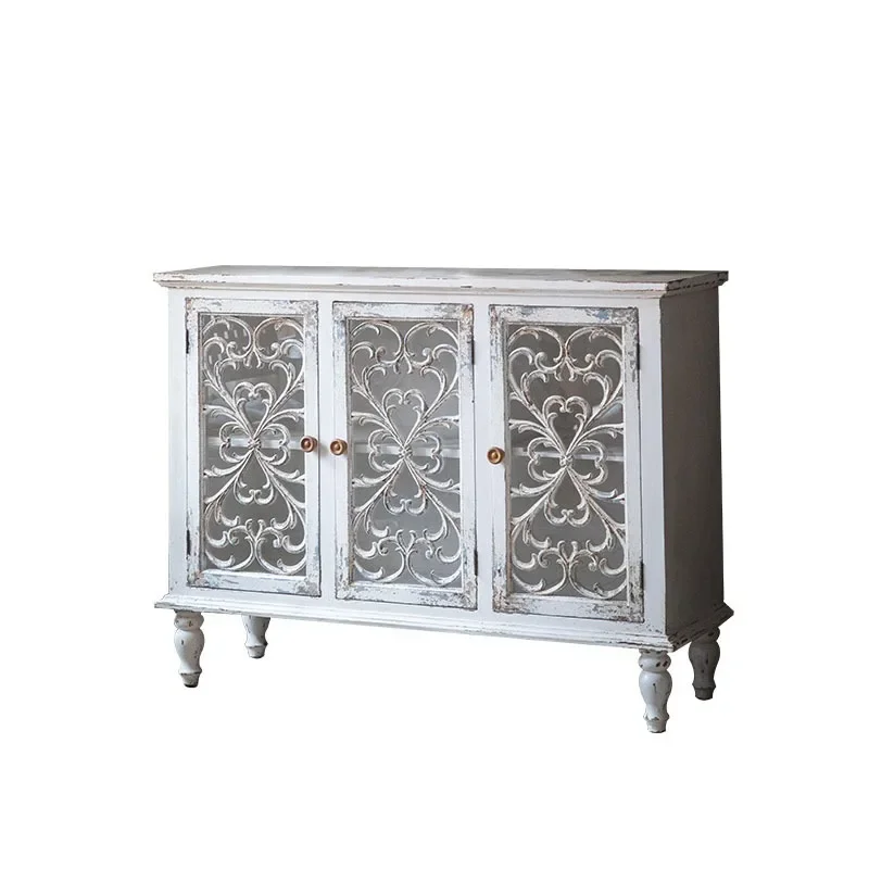 

Door entrance cabinet shoe cabinet glass side cabinet