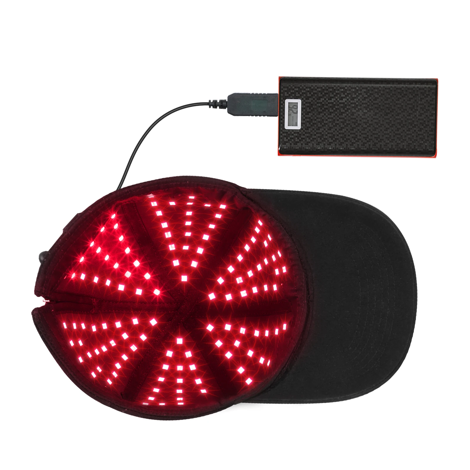 Customized Wavelength 630nm 850nm 940nm Red Infrared PDT Led Red Therapy Cap Hat For Hair Growth Brain Headache Plug / Battery