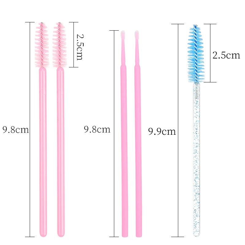 Kit de Fournitures d'Extension de Cils, Microbrosse, Ruban, Support de Colle, Patch pour les Yeux, Baguettes de Mascara de Poulet, Outil d'Applicateur