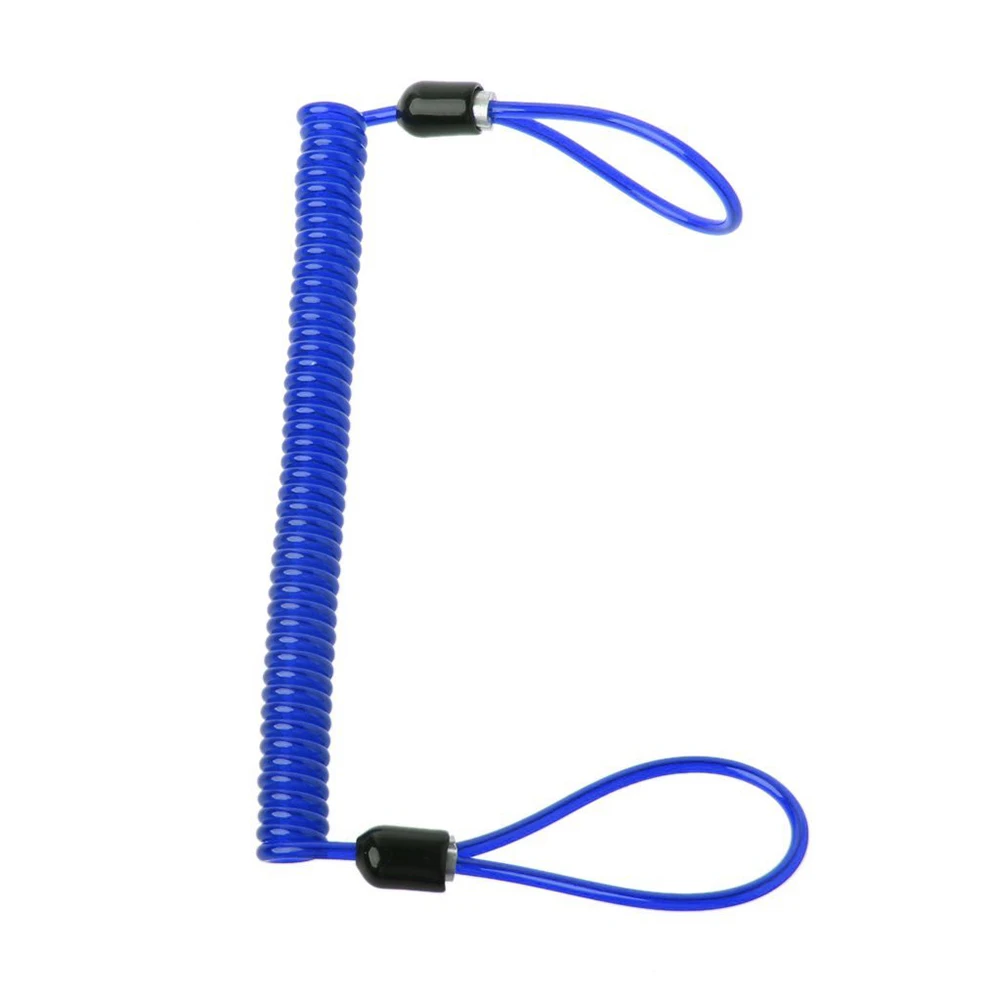 ตัวล็อคดิสก์เบรกรถจักรยานยนต์สกู๊ตเตอร์เตือนสายเชือกสปริงขนาด120ซม. ตัวล็อคสายเคเบิลป้องกันการโจรกรรม