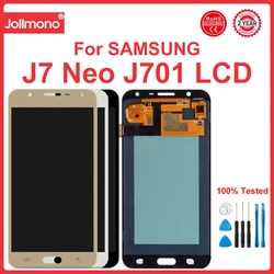 Super AMOLED J701 Screen, for Samsung Galaxy J7 neo J701 J701F J701M J701MT LCD Display Touch Screen Assembly Replacement