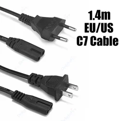 EU US kabel zasilający przewód siec C7 2pin AC przedłużacz do laptopa Dell ładowarka Canon Epson drukarka Radio głośnik PS4 XBOX LG Sony