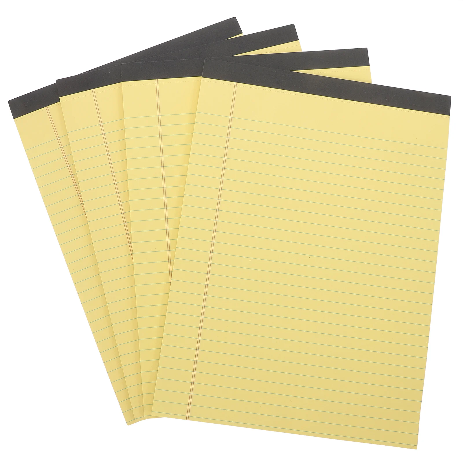 

4pcs A4 Yellow Tear Note Pads Legal Lined Notepad 21.4x29.6cm Thick Undated Planner Schedule Books Gifts