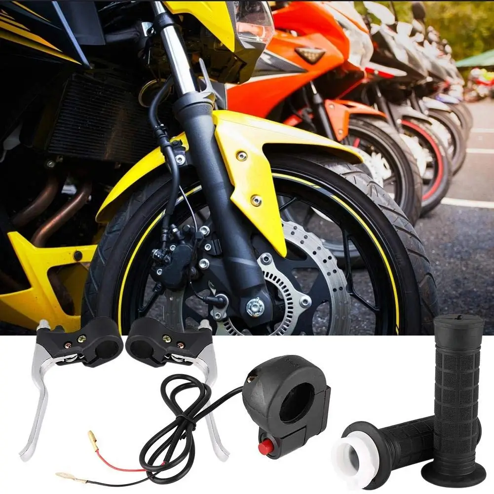 Brake Lever Motorcycle Switch Handholds Kill on / Off Switch Gas Brake Lever Kit for Pocket Bike Mini Motorcycle