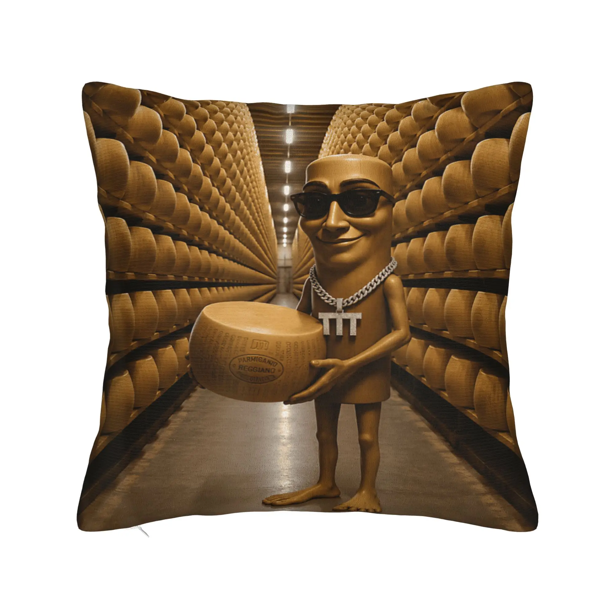 Collecting Giant Wheels of Italian Cheese Funny Tung Sahur Pillow Case  Pillow Cover Pillowcases For Wedding Party Home Decor